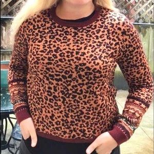 Cheetah Print Sweater